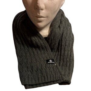 Murano Scarf Wool Blend Cable Knit Men In Dark Gray Charcoal 8 X 64"